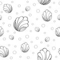 Seamless pattern on a white background with interesting patterns. cheerful abstract seamless pattern Royalty Free Stock Photo