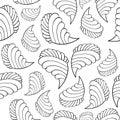 Seamless pattern on a white background with interesting patterns. cheerful abstract seamless pattern Royalty Free Stock Photo