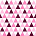 Seamless pattern. White background with pink triangle . Vector illustration. Royalty Free Stock Photo