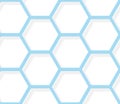 Seamless pattern - White and blue hexagonal texture