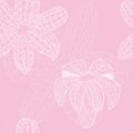 Seamless Pattern with White Decorative Easter Lily Royalty Free Stock Photo