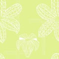 Seamless Pattern with White Easter Lily and Cross Royalty Free Stock Photo