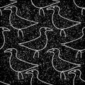 1366 Seamless pattern with white gulls, modern stylish image.