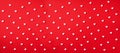 Seamless pattern. White hearts on red background. Top view. Valentine's Day. Love, date, romantic concept. Banner Royalty Free Stock Photo