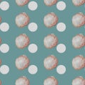 Seamless pattern with white pill and gauze in blood on a silver background Royalty Free Stock Photo