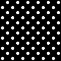 Seamless Pattern with White Polka Dots on Black, Ready for Textile Prints.