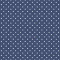 Seamless pattern with white polka dots on navy blue background Royalty Free Stock Photo