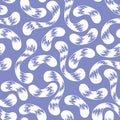 Seamless pattern of white whorls curlicues Royalty Free Stock Photo