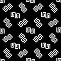 Seamless pattern with white zigzag lines(texture 10), modern stylish image. Royalty Free Stock Photo