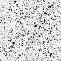 Seamless pattern of black ink splashes and blots