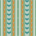 Seamless pattern of wide vertical stripes with serpentine