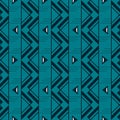 Seamless pattern of wide vertical strips with triangles