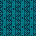 Seamless pattern of wide vertical strips with triangles