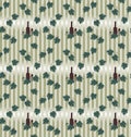 Seamless pattern with wine and grape leaves