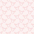 Seamless pattern with winged hearts. Vector background Royalty Free Stock Photo