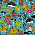 Seamless pattern of winter coming.