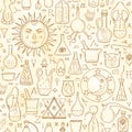 Seamless pattern withs alchemy signs