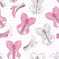 Seamless pattern for womam.