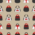 Seamless pattern of womens accessories vintage style.