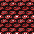 Seamless pattern with womens lips Royalty Free Stock Photo