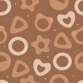 Seamless pattern of wood baby toys for fabric