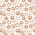 Seamless pattern of wood baby toys for fabric