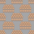 Seamless pattern with wooden barrels Royalty Free Stock Photo