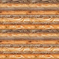 Seamless pattern of wooden wall of pine logs.