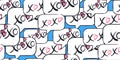 Abstract pattern text XOXO in speech bubble