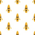 Seamless pattern with a yellow boat. Suitable for postcards, backgrounds, books and posters. Vector illustration. Royalty Free Stock Photo