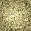 Seamless pattern yellow curles