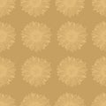 Seamless pattern yellow daisy flower hand drawn illustration background Royalty Free Stock Photo