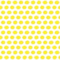 Seamless pattern of yellow flowers on white background. Endless bright backdrop with various dandelions. Hand-drawn blowballs, Royalty Free Stock Photo