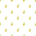 Seamless Pattern of Yellow Flowers on White Background Royalty Free Stock Photo