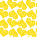 Seamless pattern yellow hearts