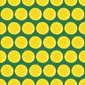 Seamless pattern with yellow lemons. Vector illustration Royalty Free Stock Photo
