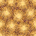 Seamless pattern of yellow marble mosaic. Royalty Free Stock Photo