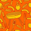 Seamless pattern of barbecue