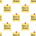 Back to School Post It Seamless Pattern Royalty Free Stock Photo