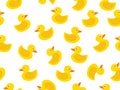 Seamless pattern of yellow rubber duck