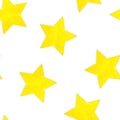 Seamless pattern of yellow shining star. Vector illustration template Royalty Free Stock Photo