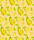 Seamless pattern of ylang ylang flowers