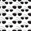 Seamless patternblack glasses. Vector illustration