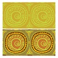 Seamless patterns with an ancient symbol of the sun