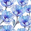 Seamless patterns with Beautiful flowers Royalty Free Stock Photo