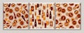 Seamless patterns with beer icons Royalty Free Stock Photo