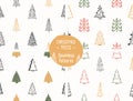 Seamless Patterns with Christmas Trees