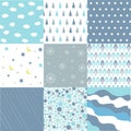 Seamless Patterns - Digital Scrapbook Royalty Free Stock Photo