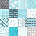 Seamless Patterns - Digital Scrapbook Royalty Free Stock Photo
