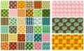 36 seamless patterns - hand drawn animals Royalty Free Stock Photo